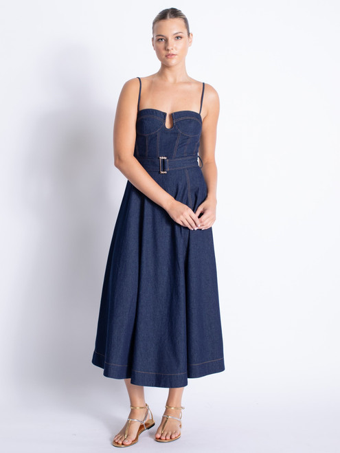 Maverick Denim Dress - Blue Denim